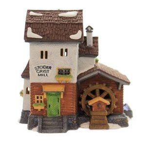 Department 56 House Stoder Grist Mill Porcelain Alpine Village Series 59536